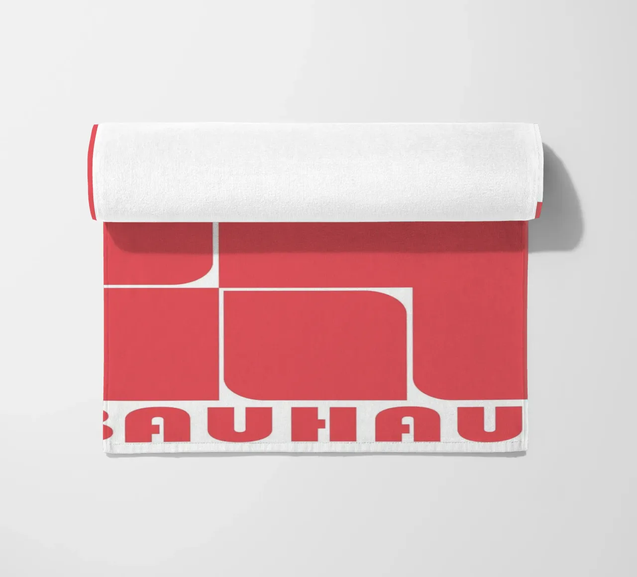 Bauhaus Grafico Rosso Moderno telo mare da Casa Calm