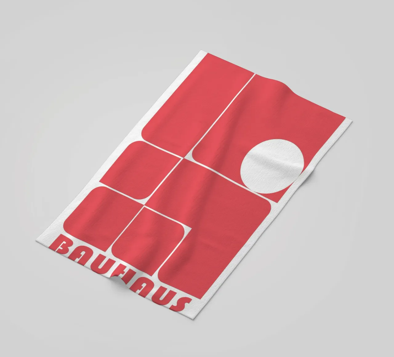 Bauhaus Grafico Rosso Moderno telo mare da Casa Calm