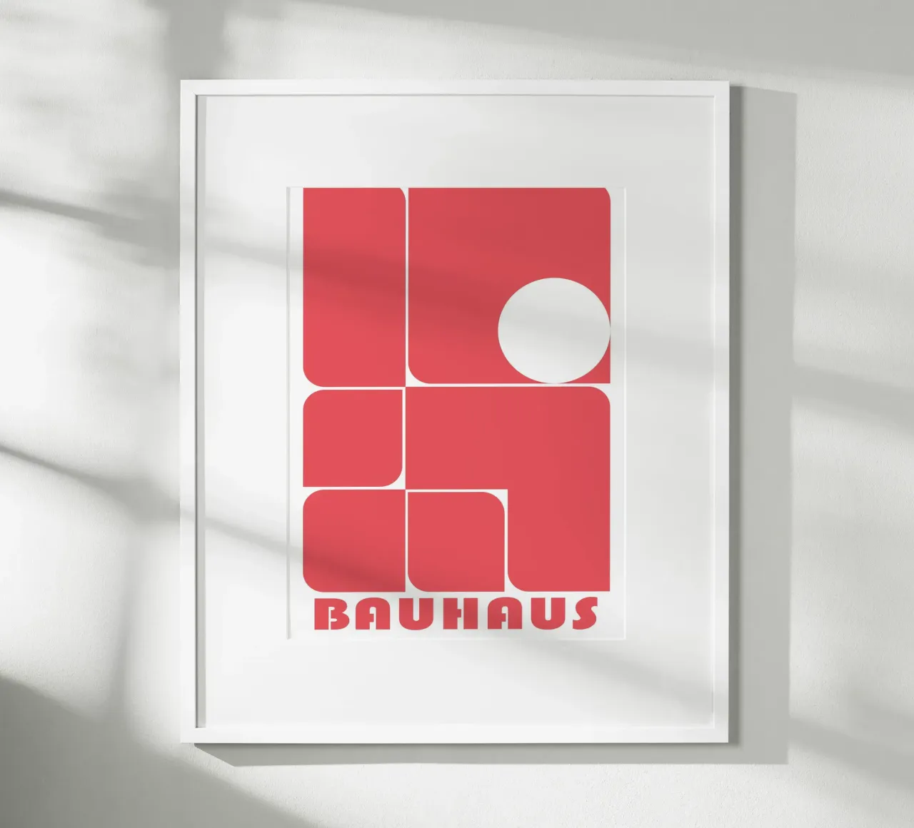 Bauhaus Grafico Rosso Moderno carta hahnemühle da Casa Calm