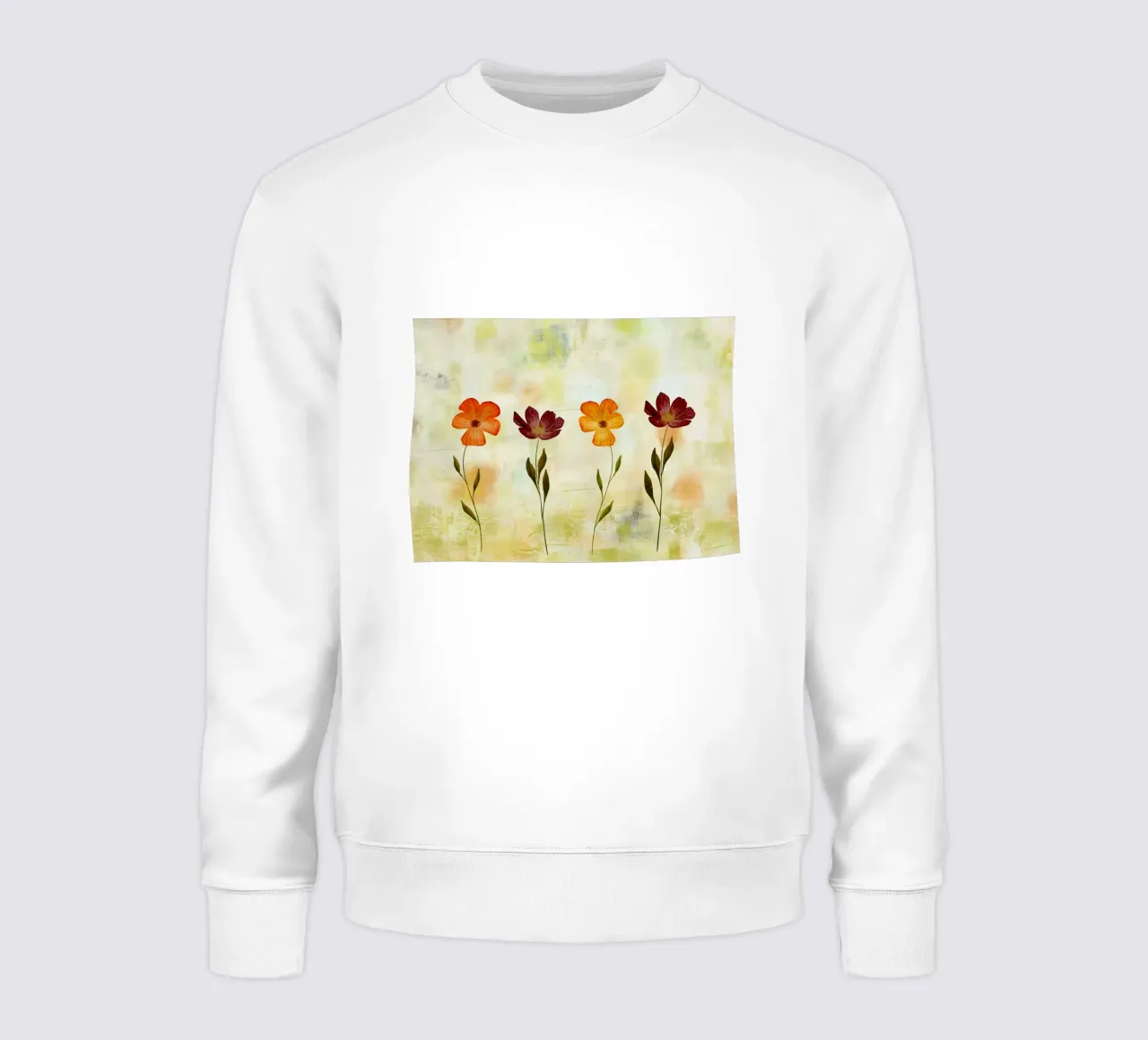 Sonnentanz der Blüten - Floral, abstraktes Gemälde felpa da Petra Lang