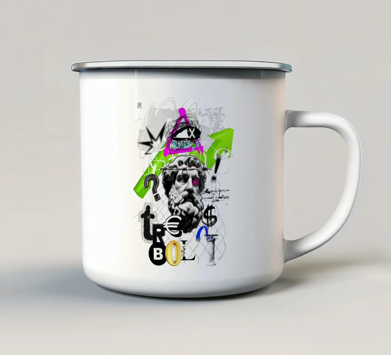 Occhio di Socrate tazza in smalto da TREBOL
