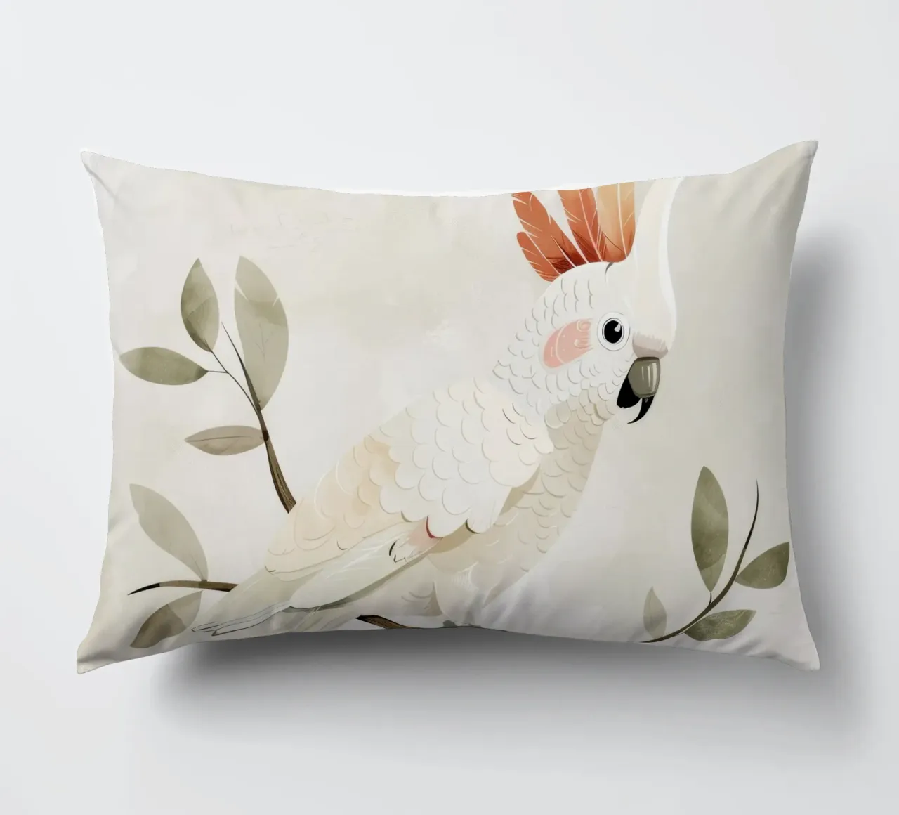 Sereno cacatua bianco su un ramo cuscino da DesignDoodle