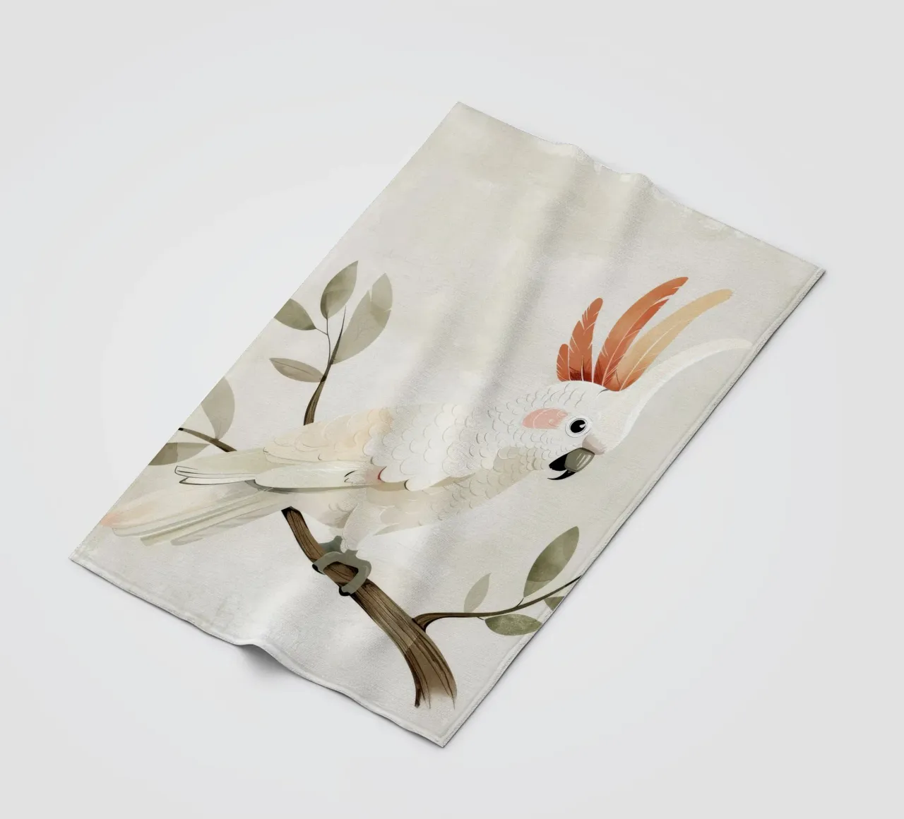 Sereno cacatua bianco su un ramo coperta in pile da DesignDoodle
