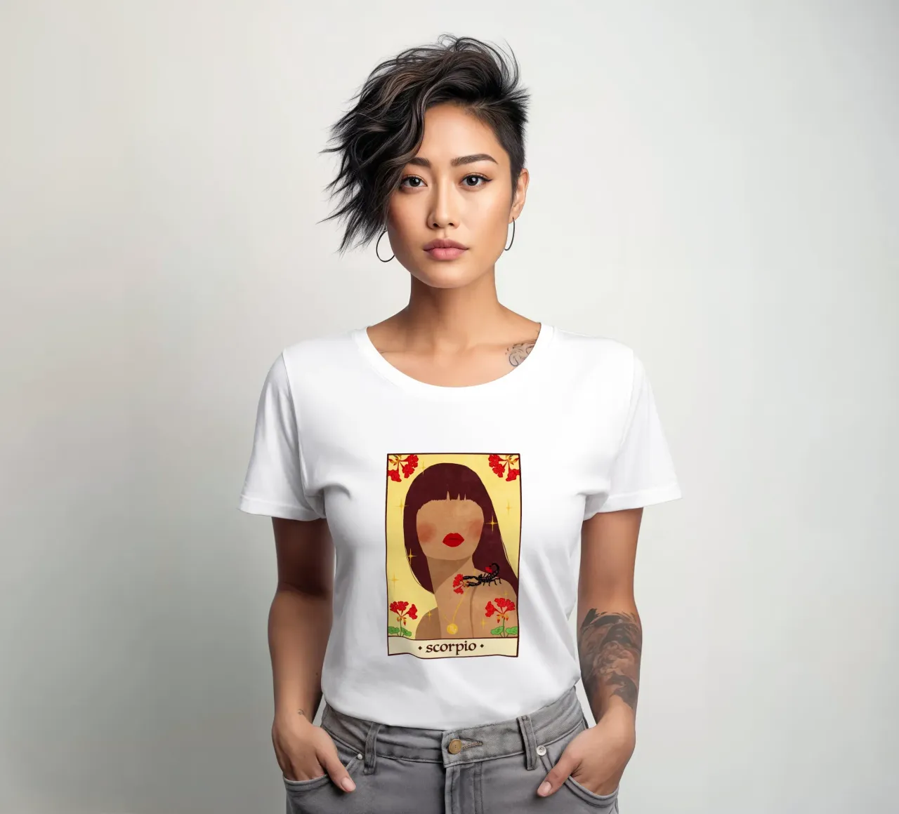 Scorpio - Zodiac Sign women's fitted t-shirt by Illustration Raissa Oltmanns