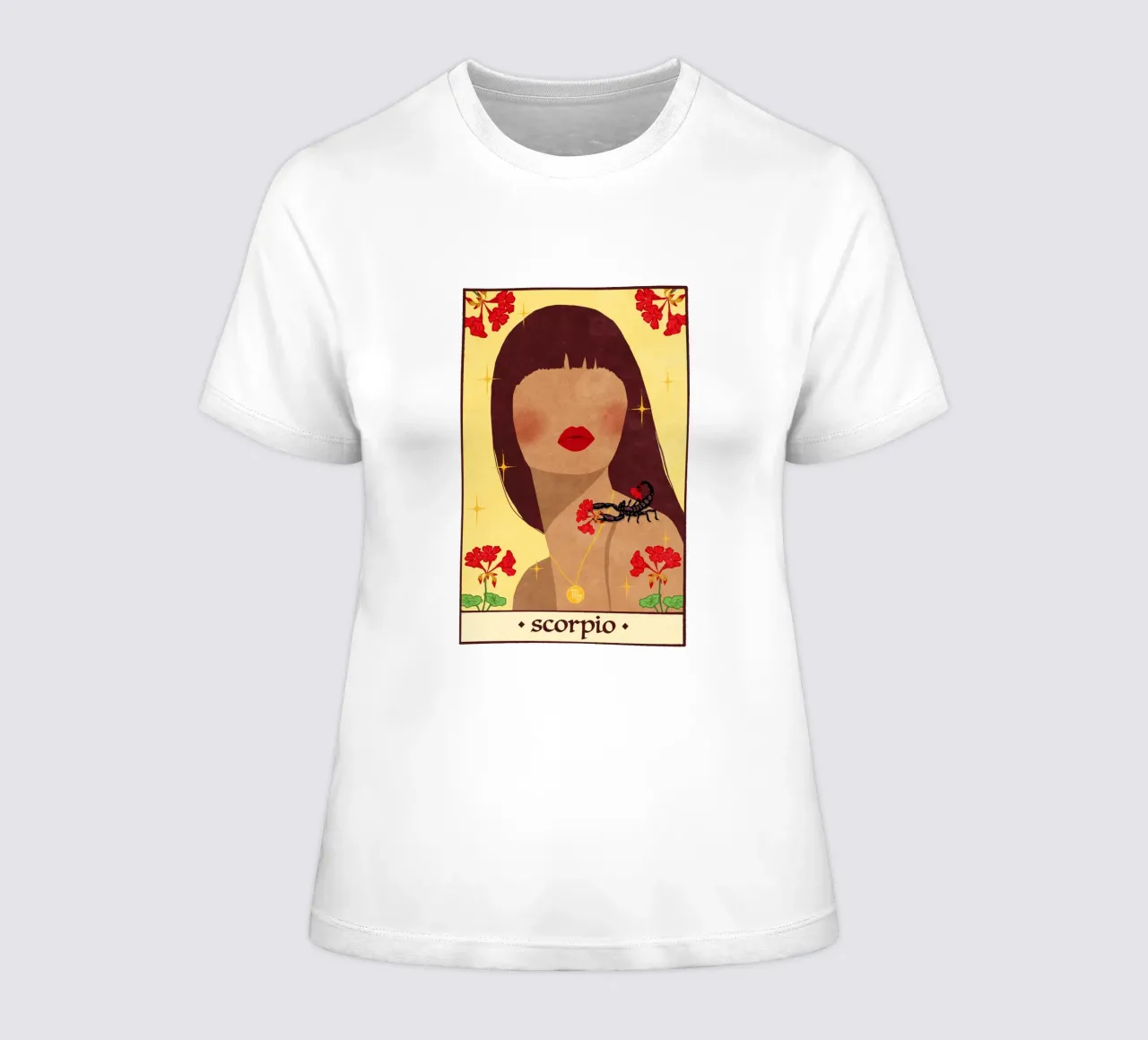 Scorpio - Zodiac Sign women's fitted t-shirt by Illustration Raissa Oltmanns