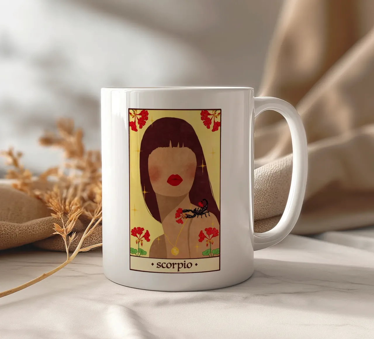 Scorpio - Zodiac Sign tazza in ceramica da Illustration Raissa Oltmanns