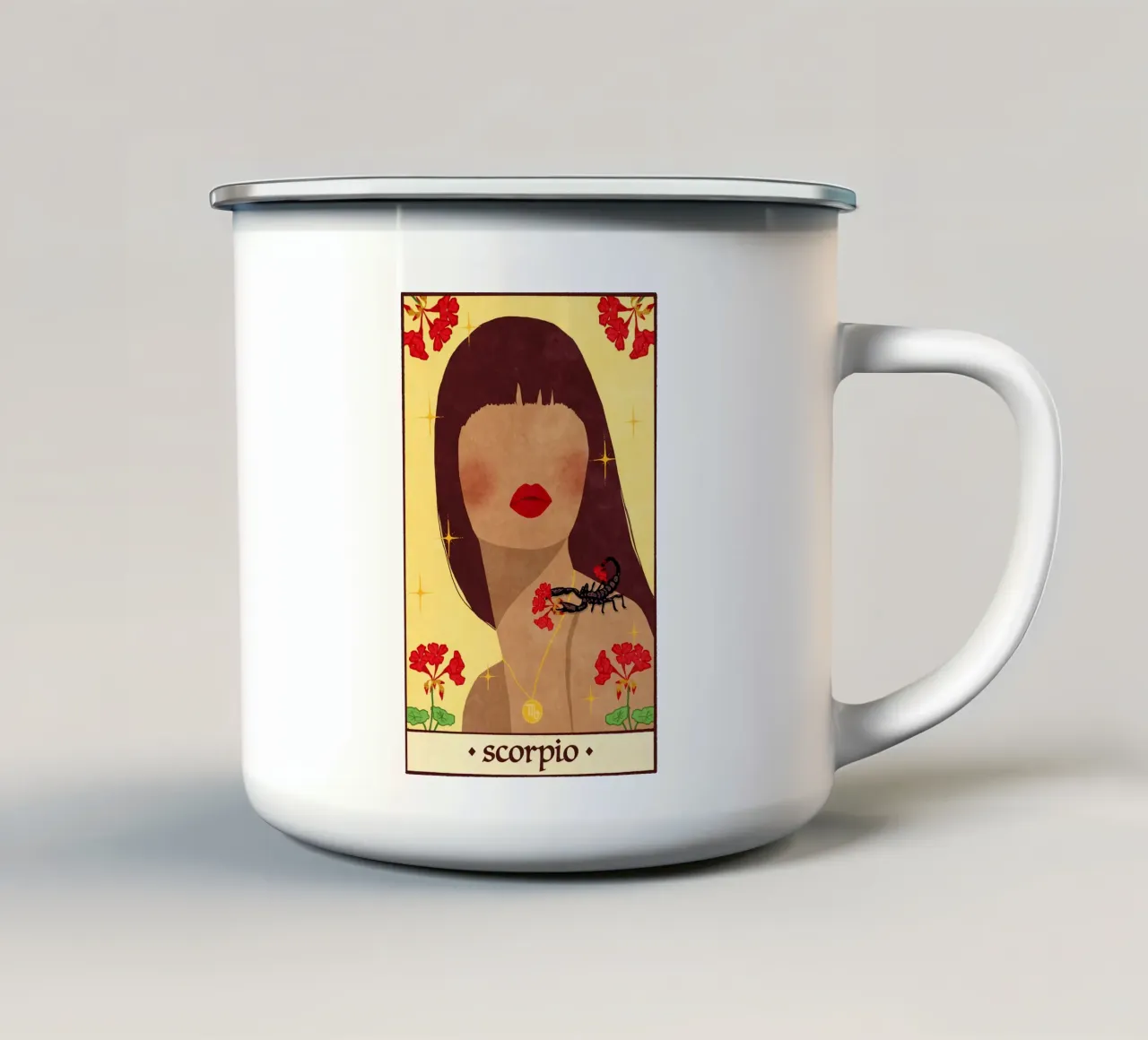 Scorpio - Zodiac Sign tazza in smalto da Illustration Raissa Oltmanns