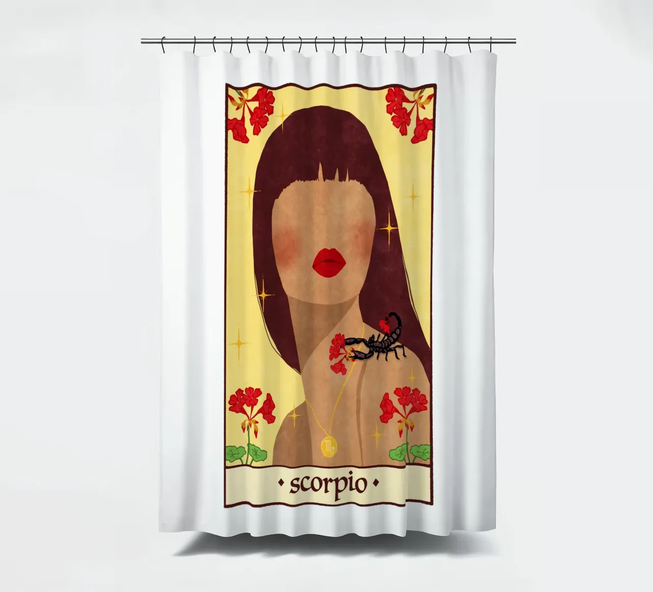 Scorpio - Zodiac Sign shower curtain by Illustration Raissa Oltmanns