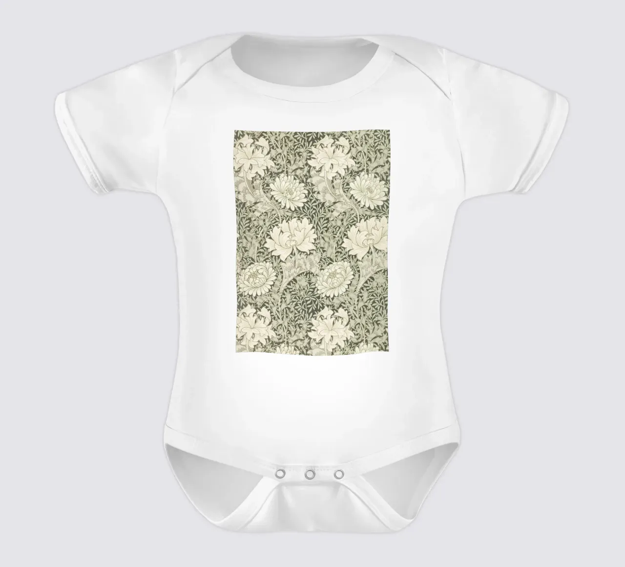 William Morris - Crisantemo floreale | Patter arti e mestieri body neonato maniche corte da NorwesClub