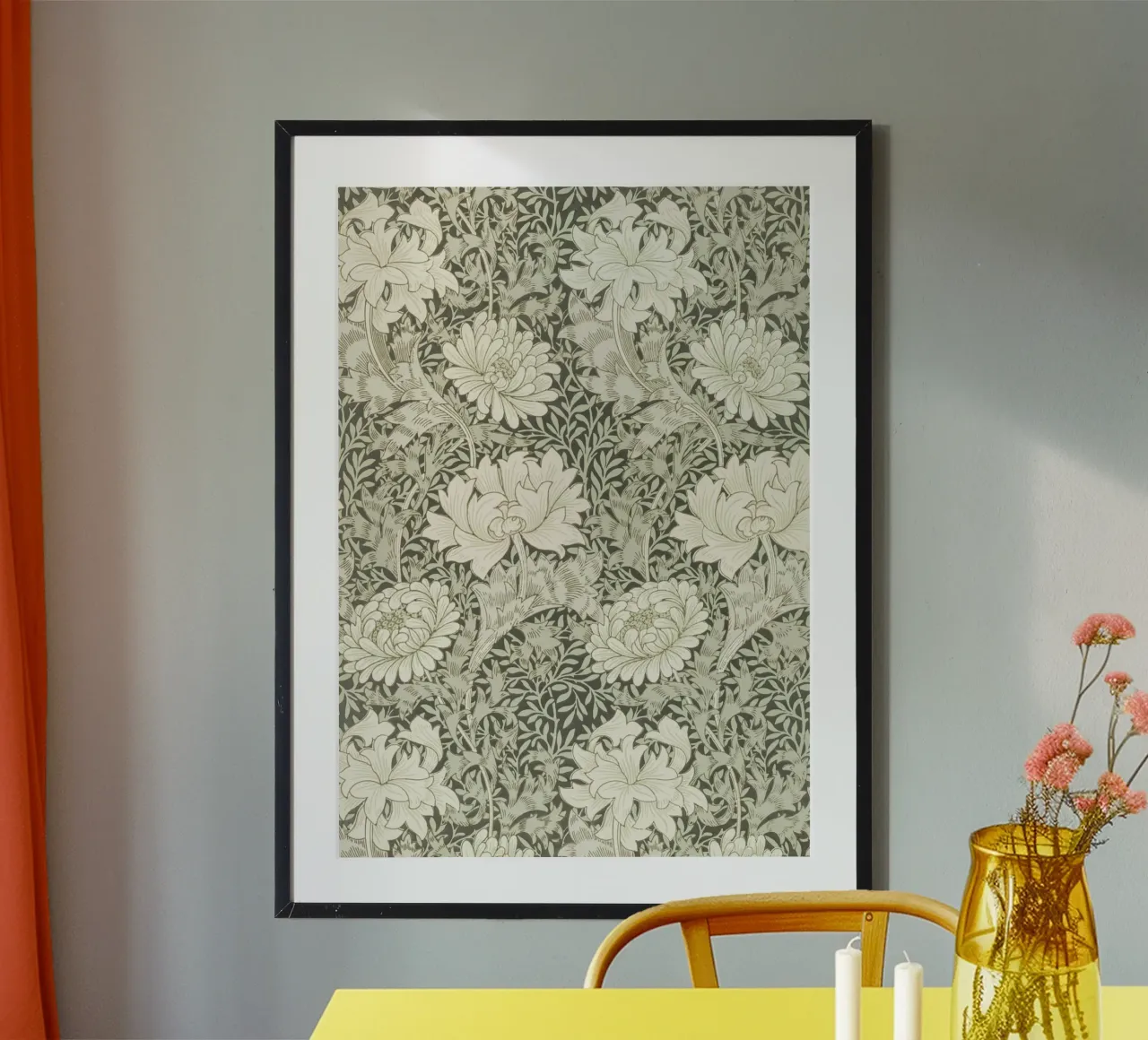 William Morris - Crisantemo floreale | Patter arti e mestieri carta hahnemühle da NorwesClub