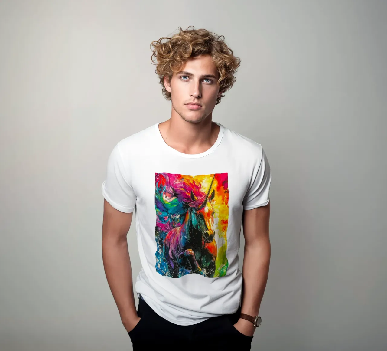 Magical unicorn t-shirt by Justyna Jaszke JBJart
