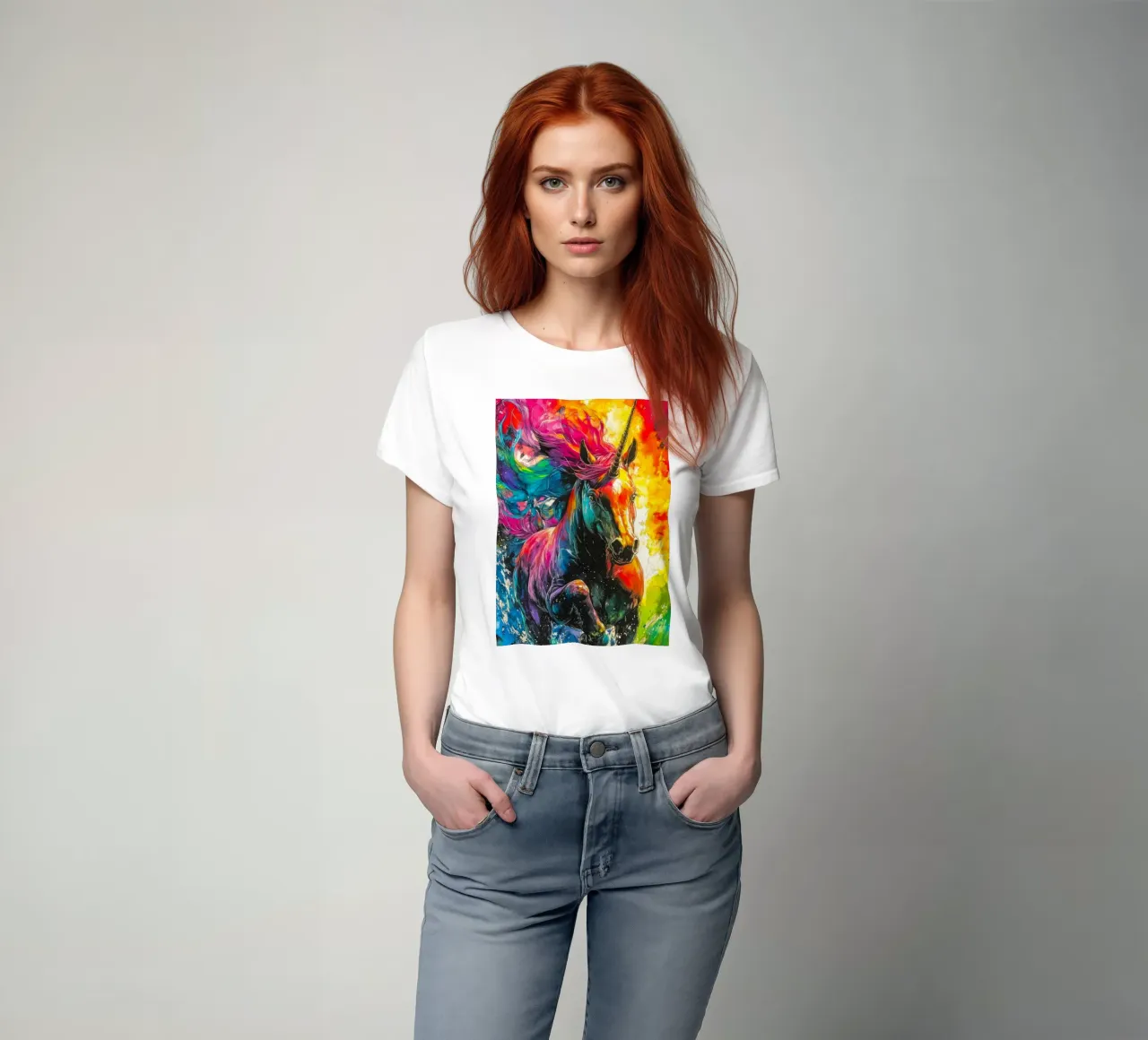 Magical unicorn t-shirt by Justyna Jaszke JBJart