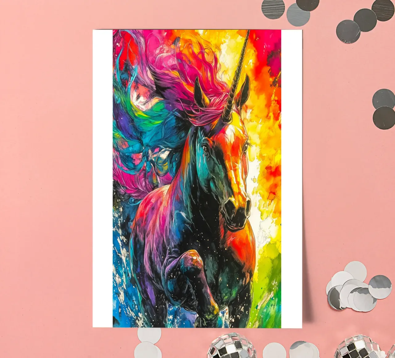 Magisches Einhorn Stickerbogen von Justyna Jaszke JBJart