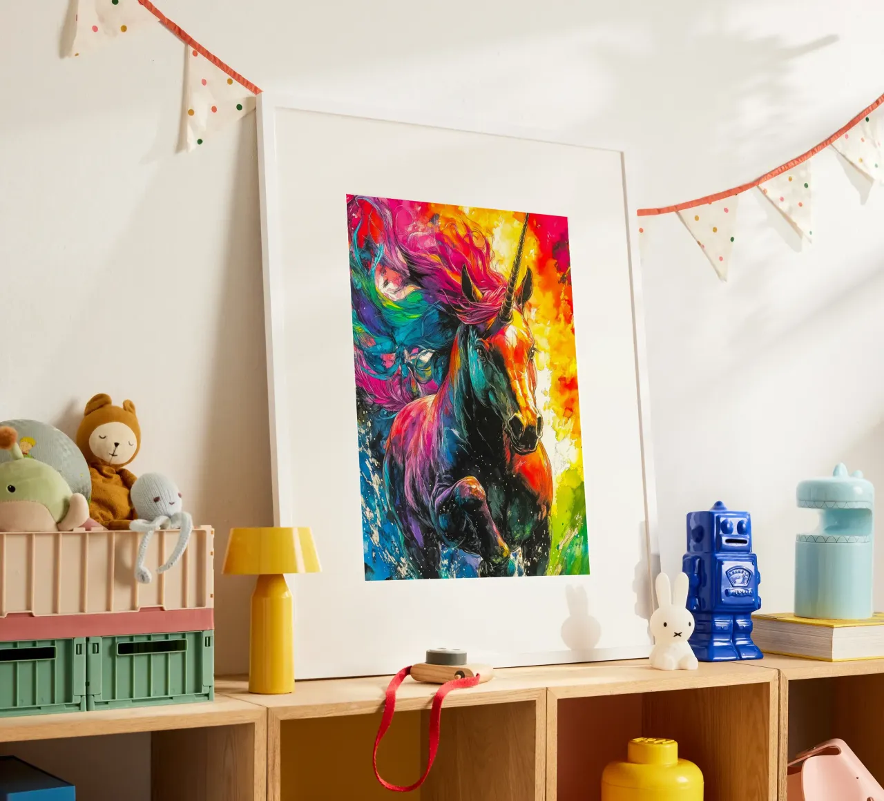 Magical unicorn poster by Justyna Jaszke JBJart