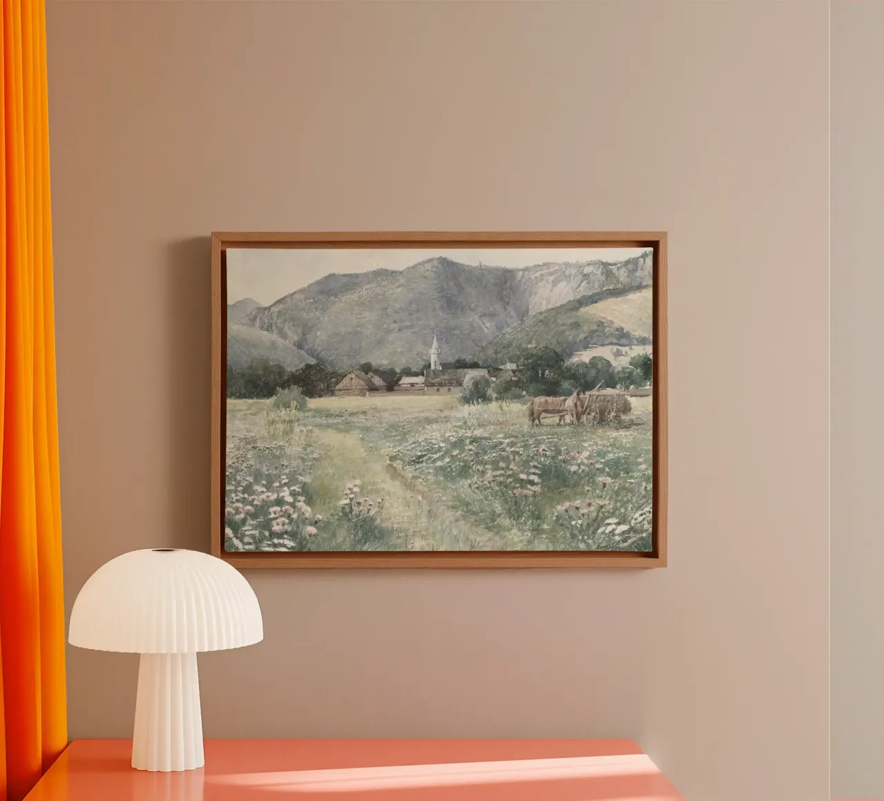 Zorn - Landelijk alpendorp | Impressionistisch landschap Print canvas met Baklijst van NorwesClub