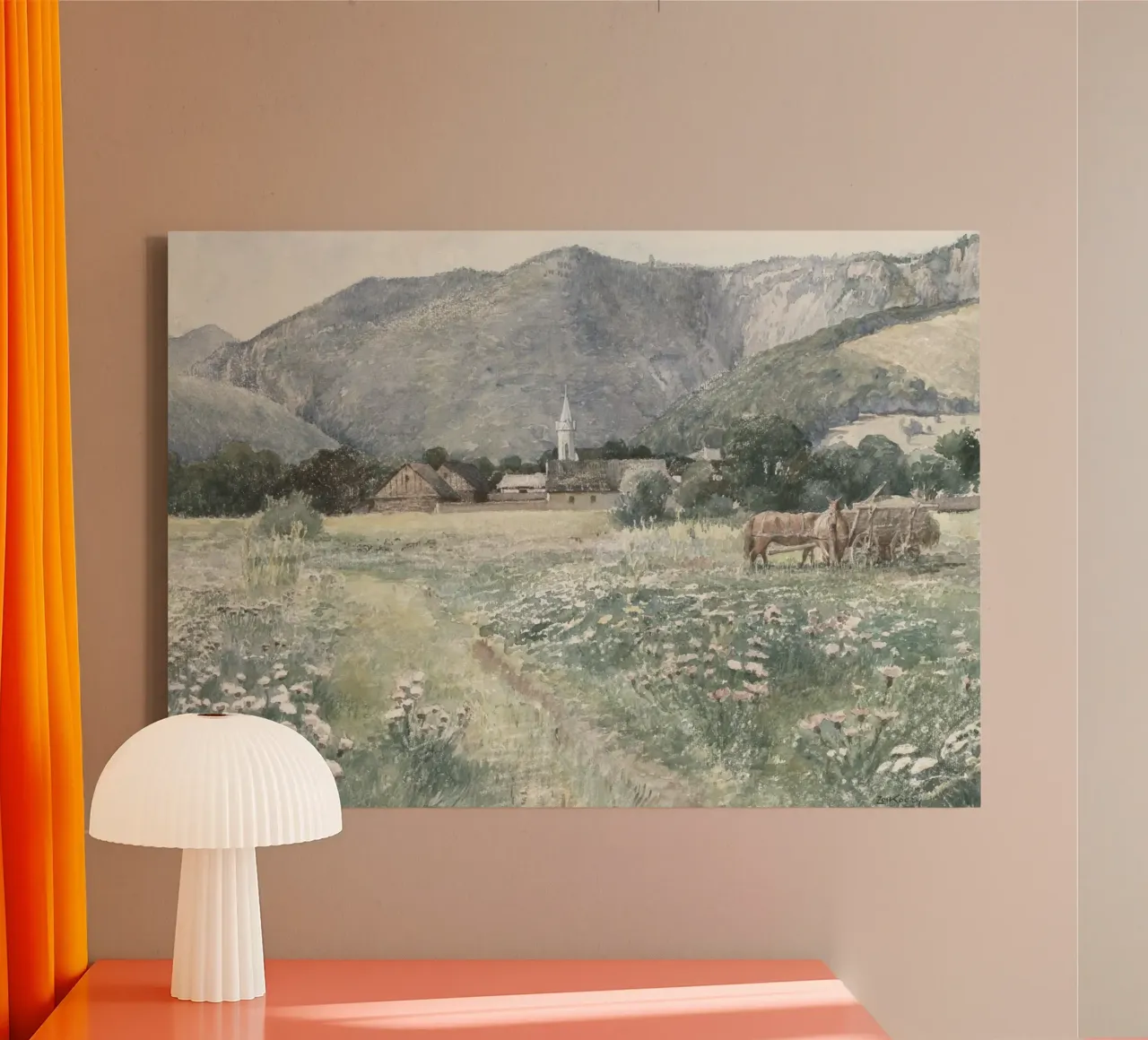 Zorn - Landelijk alpendorp | Impressionistisch landschap Print canvas met Baklijst van NorwesClub