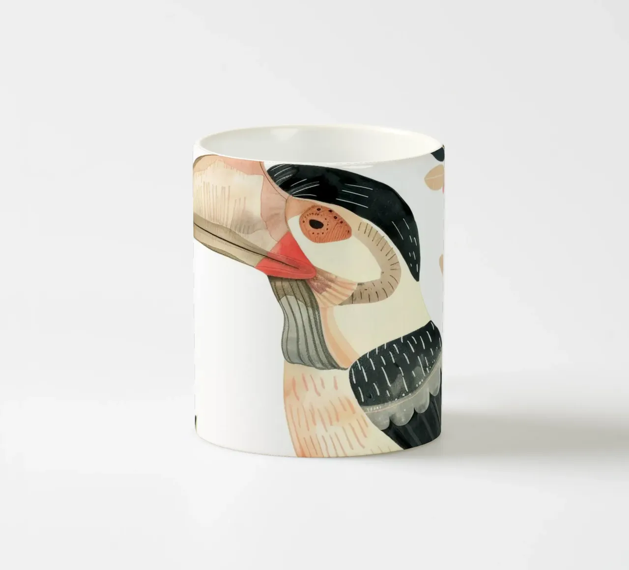 Tucano tropicale appollaiato con foglie vibranti tazza in ceramica da DesignDoodle