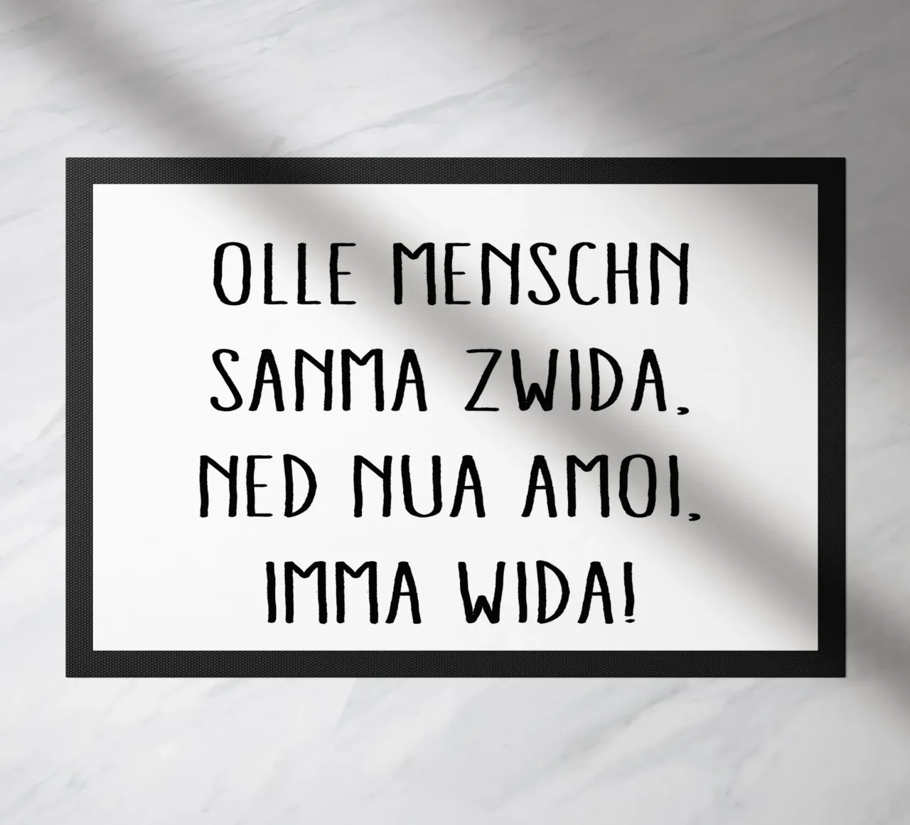 OLLE MENSCHN SANMA ZWIDA ... IMMA WIDA ... zerbino da Vintage Van Gogh