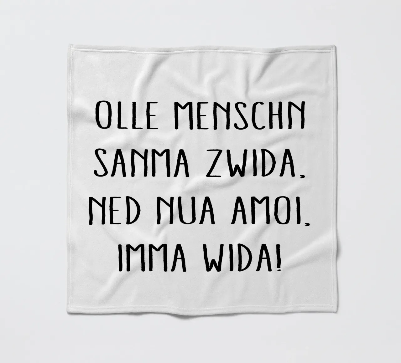 OLLE MENSCHN SANMA ZWIDA ... IMMA WIDA ... Fleecedecke von Vintage Van Gogh