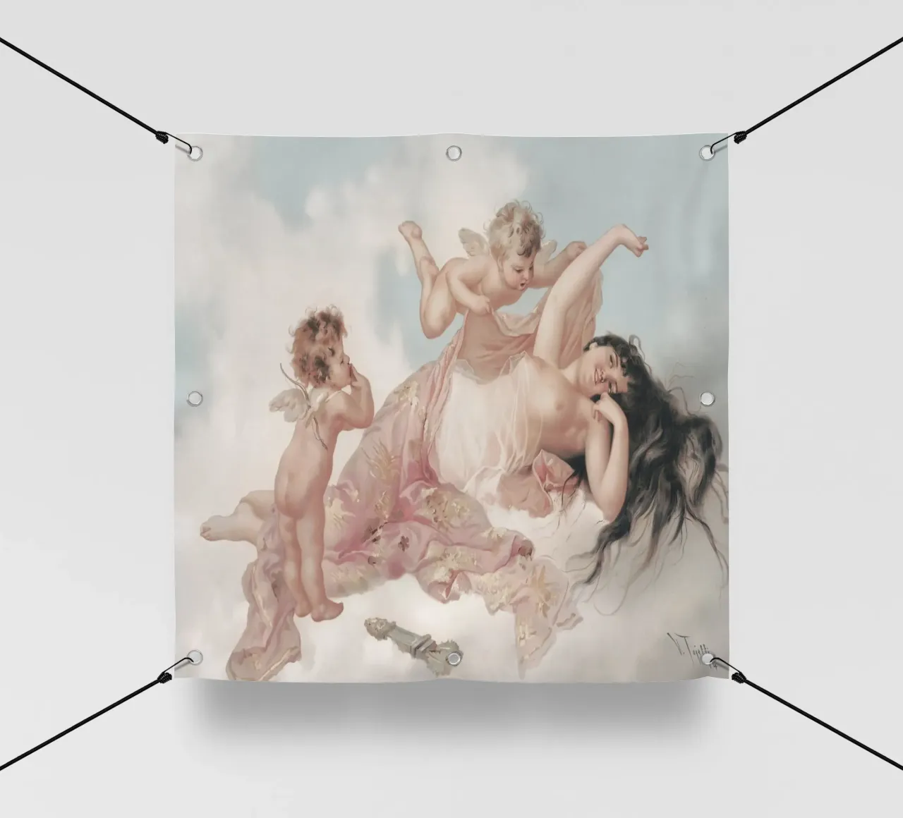 Tijssen - Bellezza rococò e cherubini | Sogno mitologico stampato telo in pvc da NorwesClub