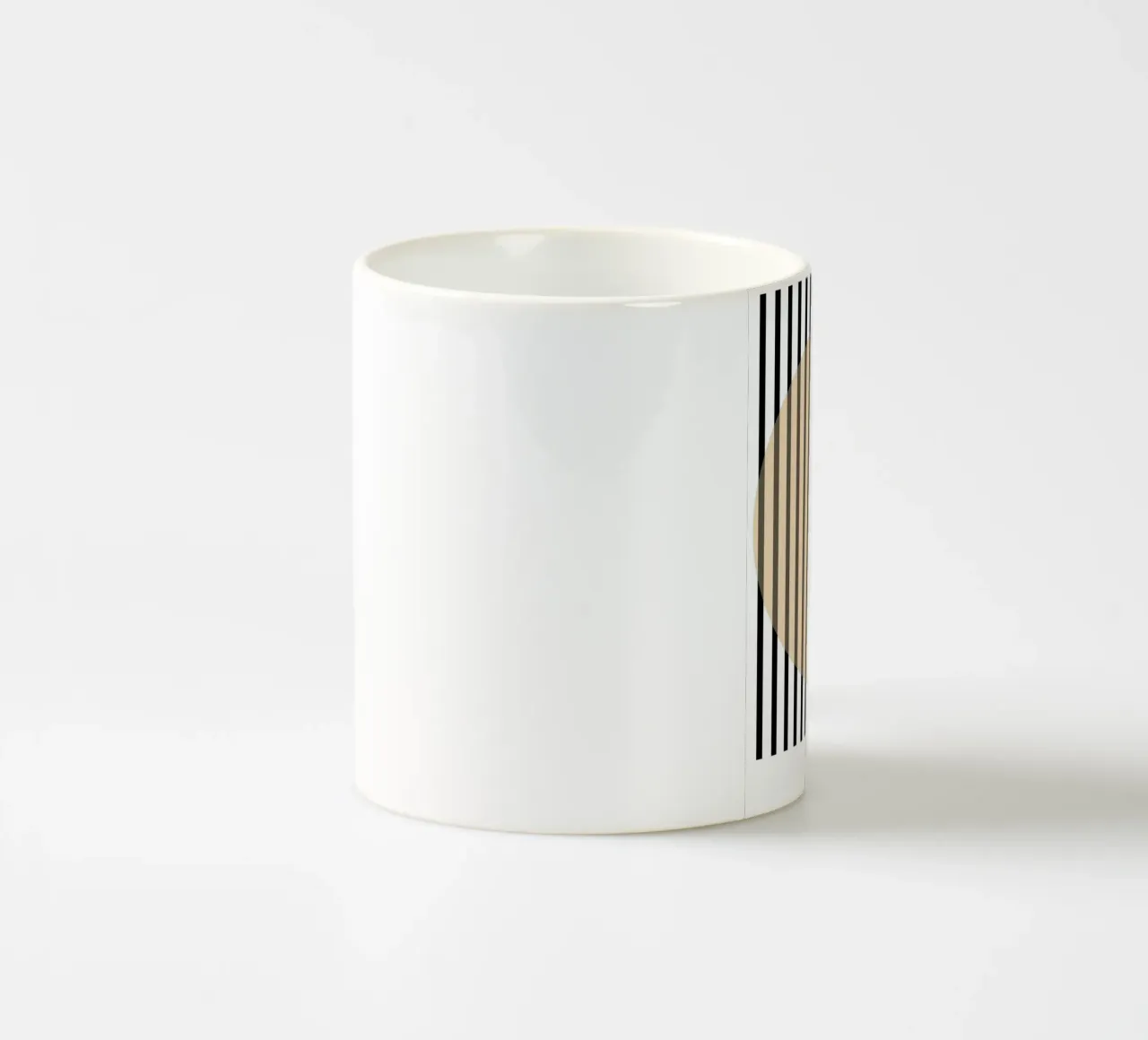 Illusione geometrica in stile Bauhaus - cerchio e linee tazza in ceramica da Casa Calm