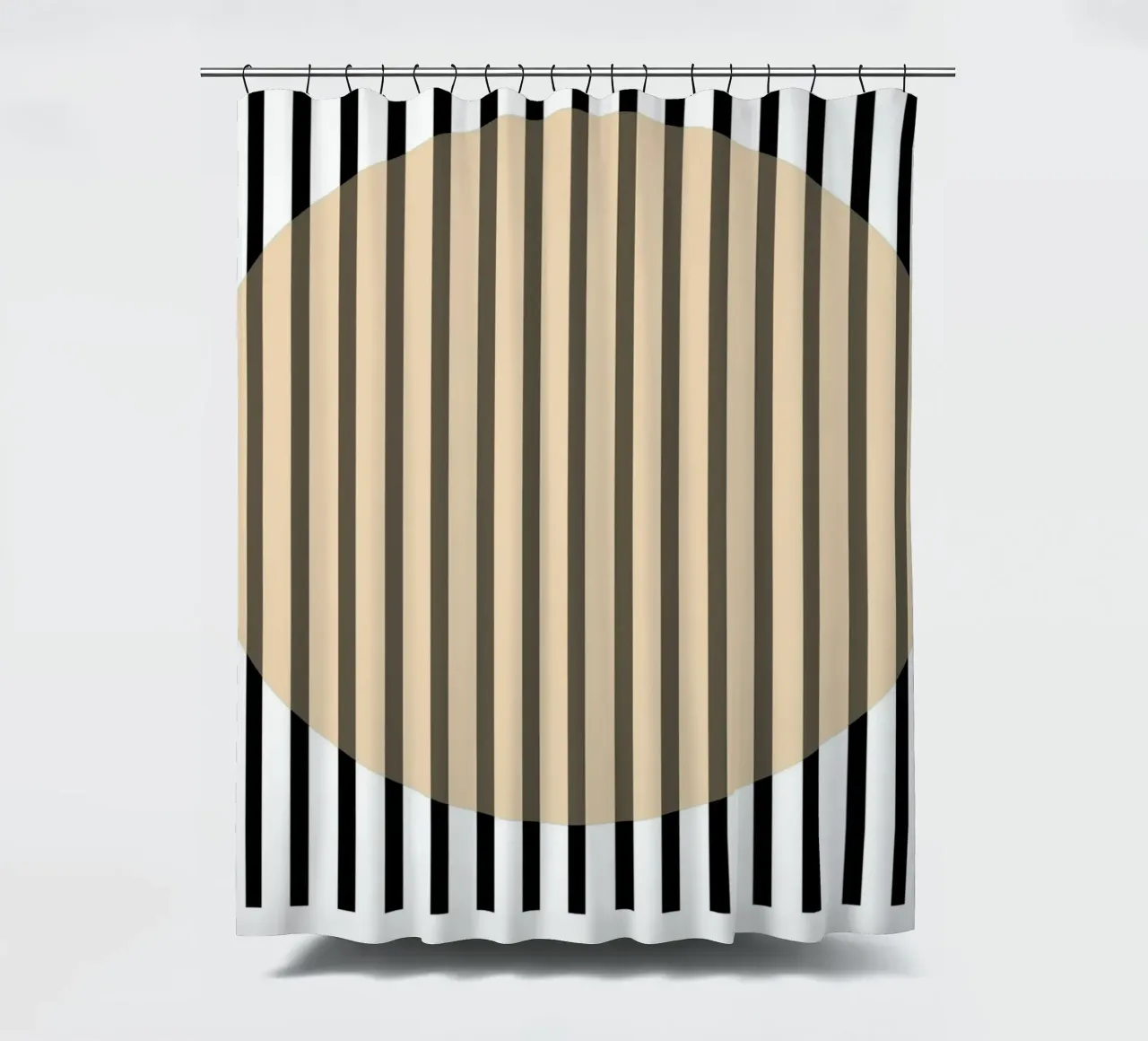 Illusione geometrica in stile Bauhaus - cerchio e linee tenda da doccia da Casa Calm