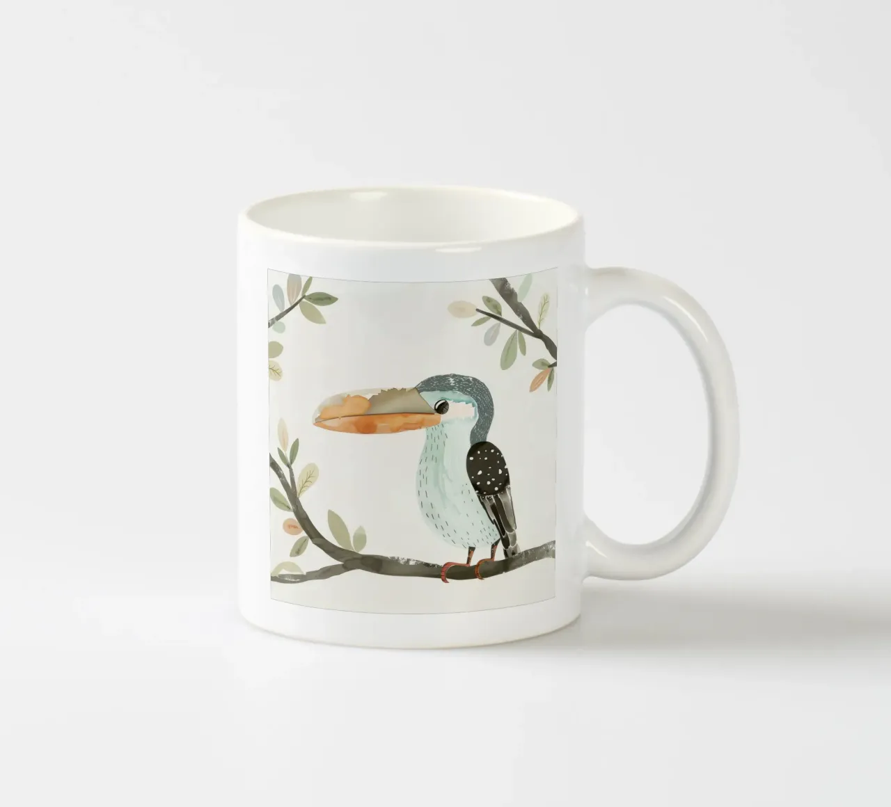 Tucano tropicale tra rami e bacche tazza in ceramica da DesignDoodle