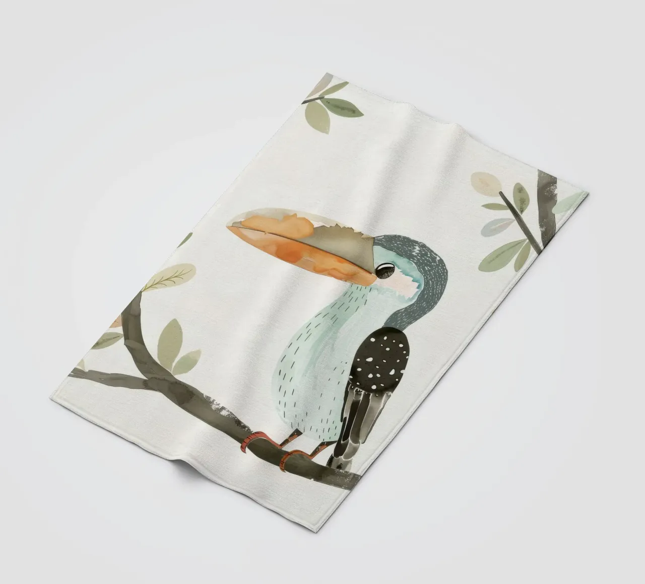 Tucano tropicale tra rami e bacche coperta in pile da DesignDoodle