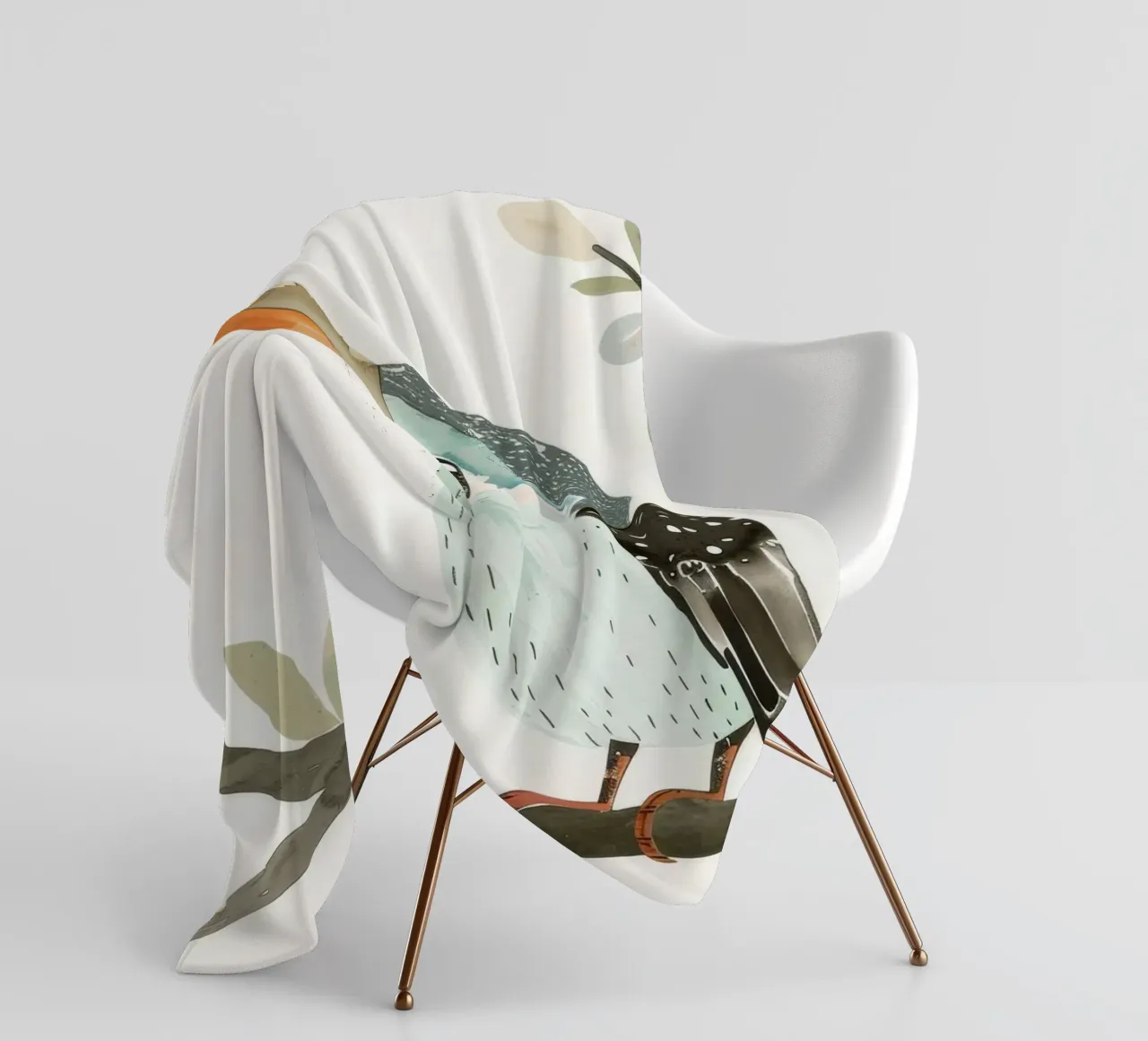 Tucano tropicale tra rami e bacche coperta in pile da DesignDoodle