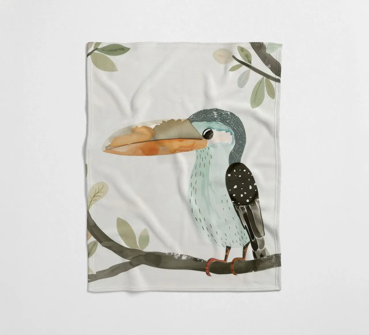 Tucano tropicale tra rami e bacche coperta in pile da DesignDoodle