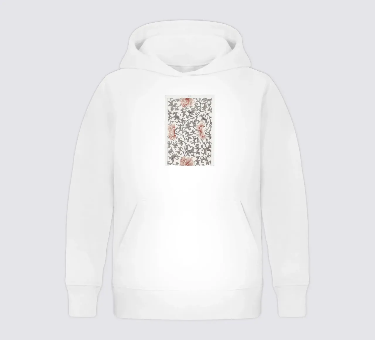 Vintage Chinoiserie Floral | Traditional Asian Pattern Art P kids hoodie by NorwesClub