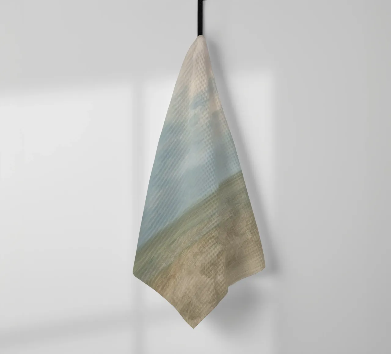 Minimalist Horizon Sky & Field | Serene Abstract Landscape P Geschirrtuch von NorwesClub