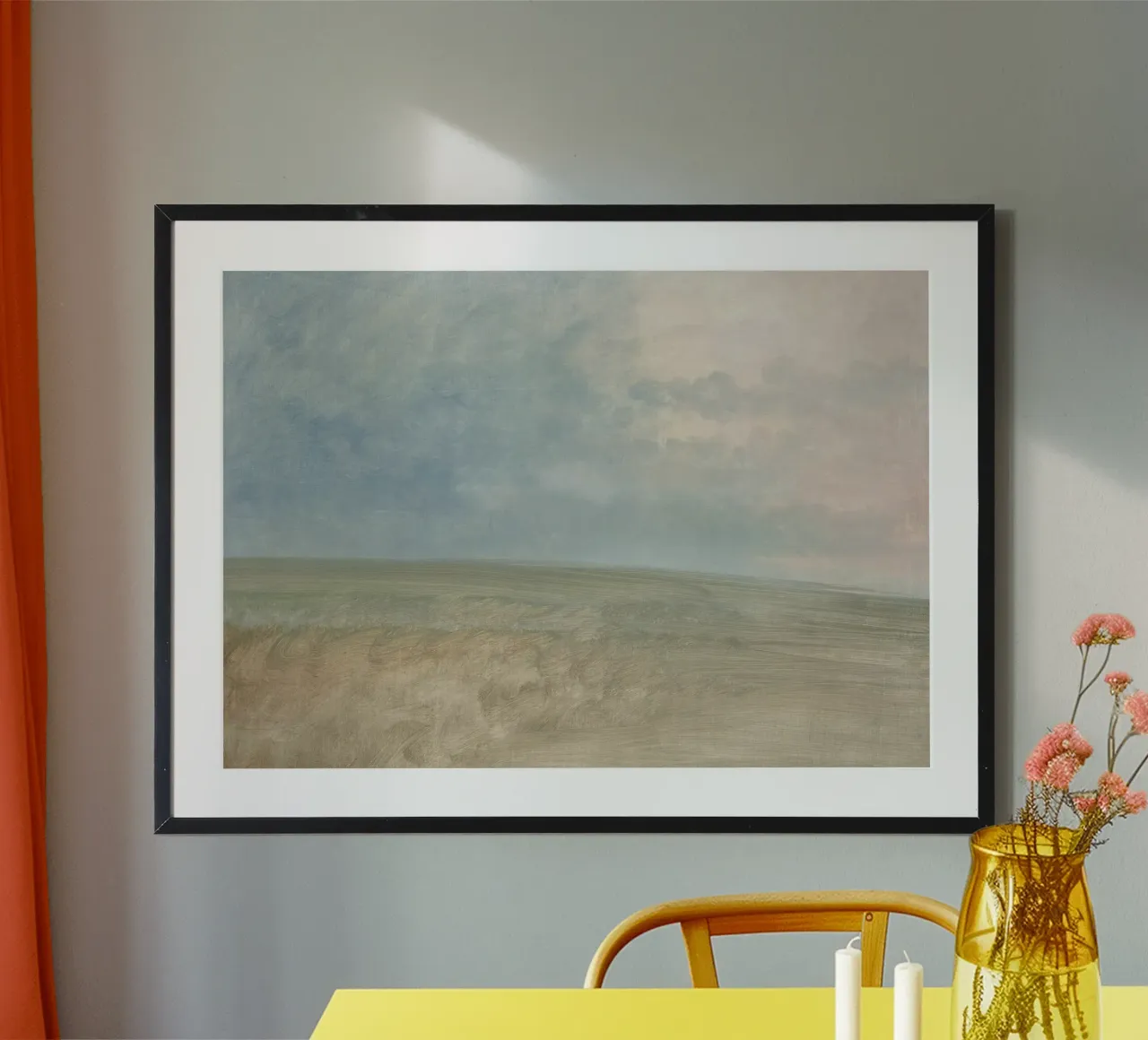 Minimalist Horizon Sky & Field | Serene Abstract Landscape P Hahnemühle von NorwesClub