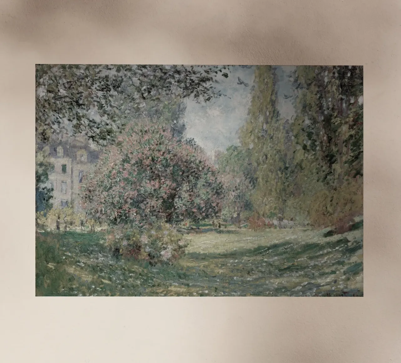 Monet - The Park Monceau | Impressionist Landscape Print backlit film by NorwesClub