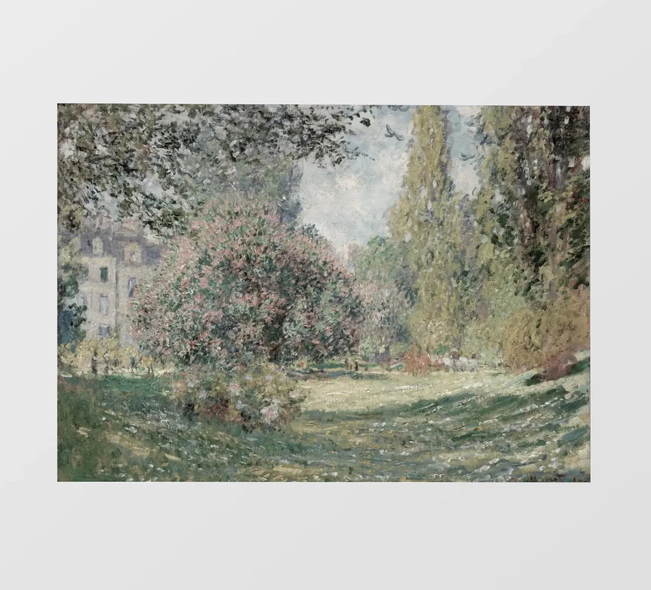 Monet - Het park Monceau | Impressionistisch landschap Print fotobehang van NorwesClub