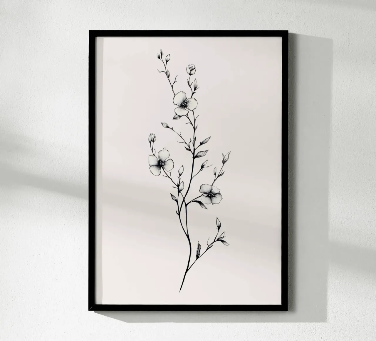 Delicate Floral Line Art | Minimalist Botanical Sketch Print hahnemühle de NorwesClub