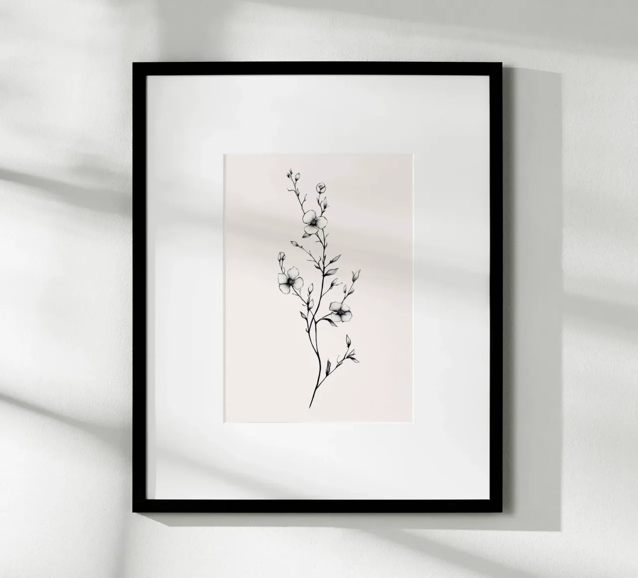 Delicate Floral Line Art | Minimalist Botanical Sketch Print hahnemühle de NorwesClub
