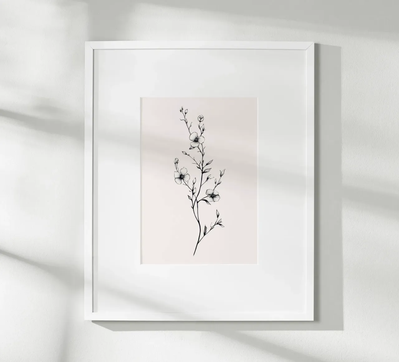 Delicate Floral Line Art | Minimalist Botanical Sketch Print hahnemühle de NorwesClub