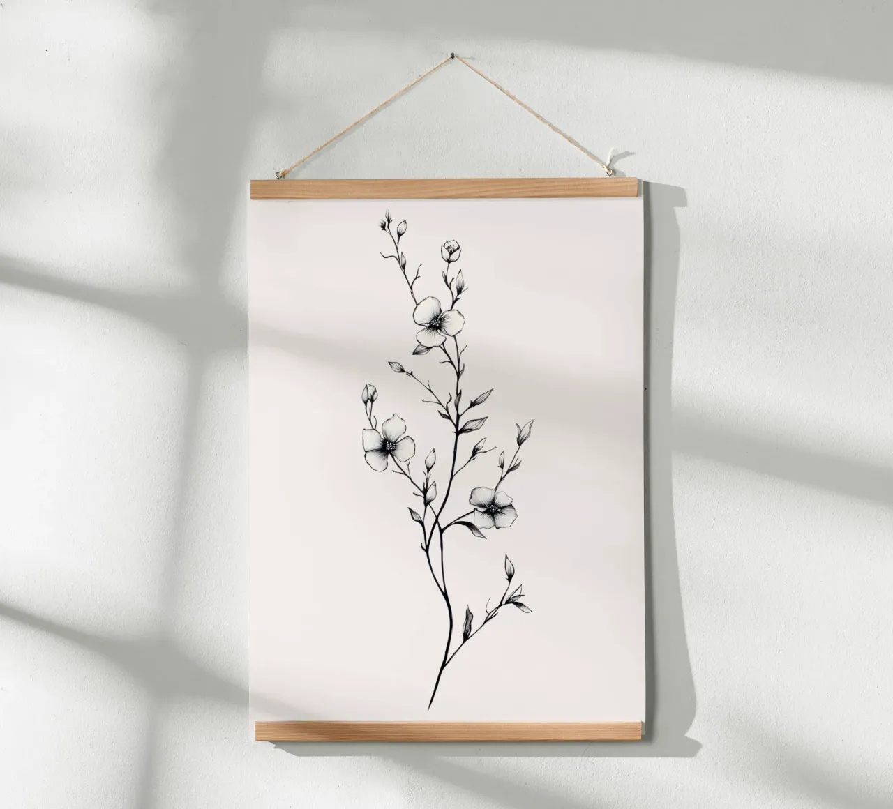 Delicate Floral Line Art | Minimalist Botanical Sketch Print hahnemühle de NorwesClub