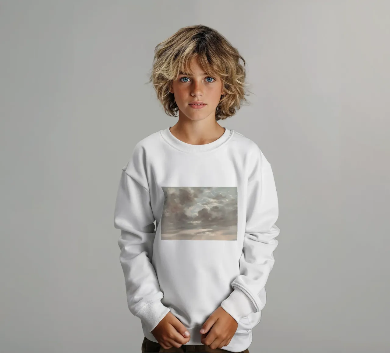 John Constable - Cloud Study | Romanticism Sky Art Print sudadera para niño de NorwesClub