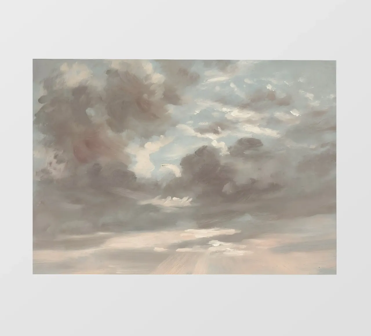 John Constable - Cloud Study | Romanticism Sky Art Print lámina retroiluminada de NorwesClub