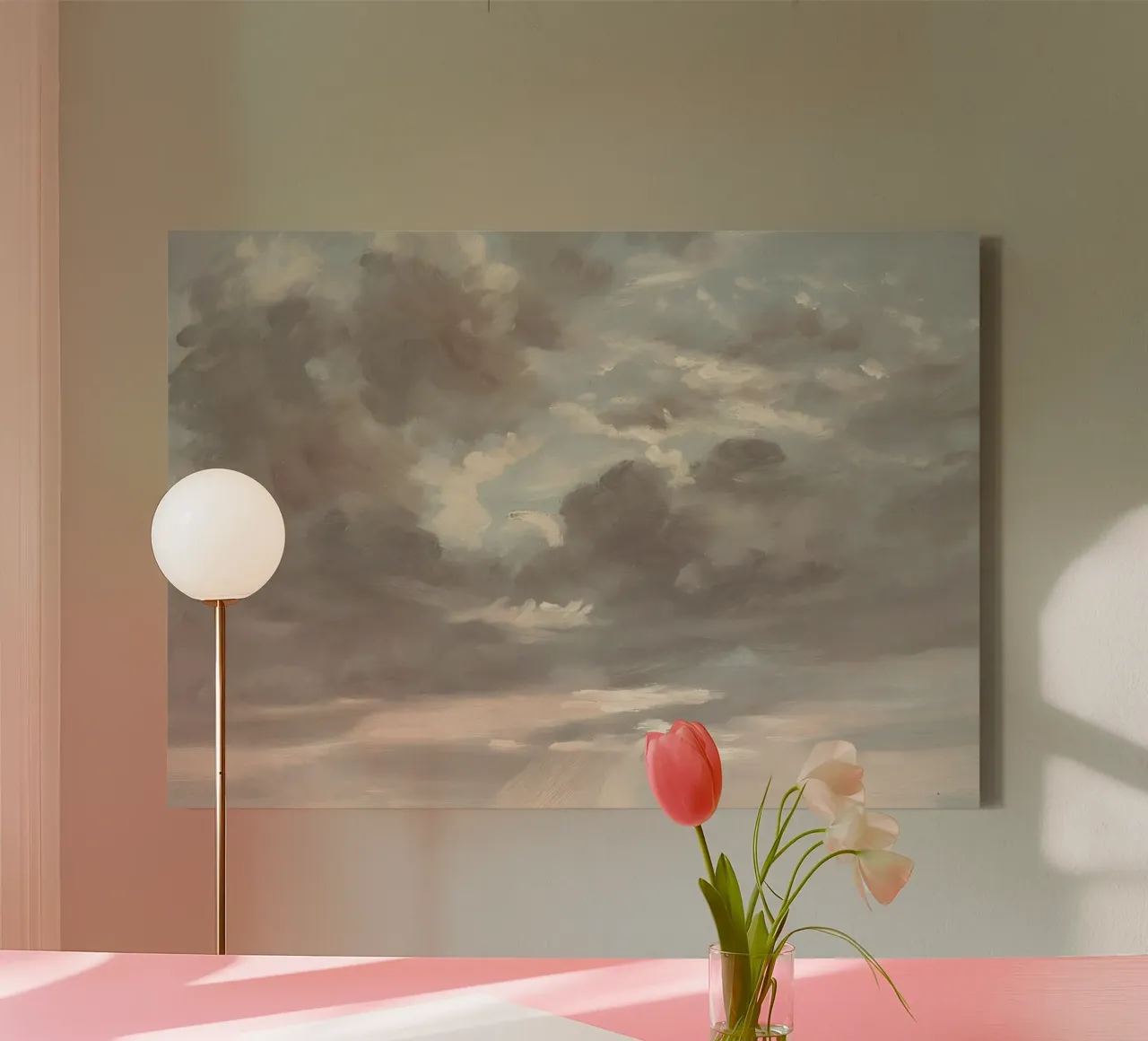 John Constable - Wolken Studie | Romantiek Lucht Kunstdruk canvas met Baklijst van NorwesClub