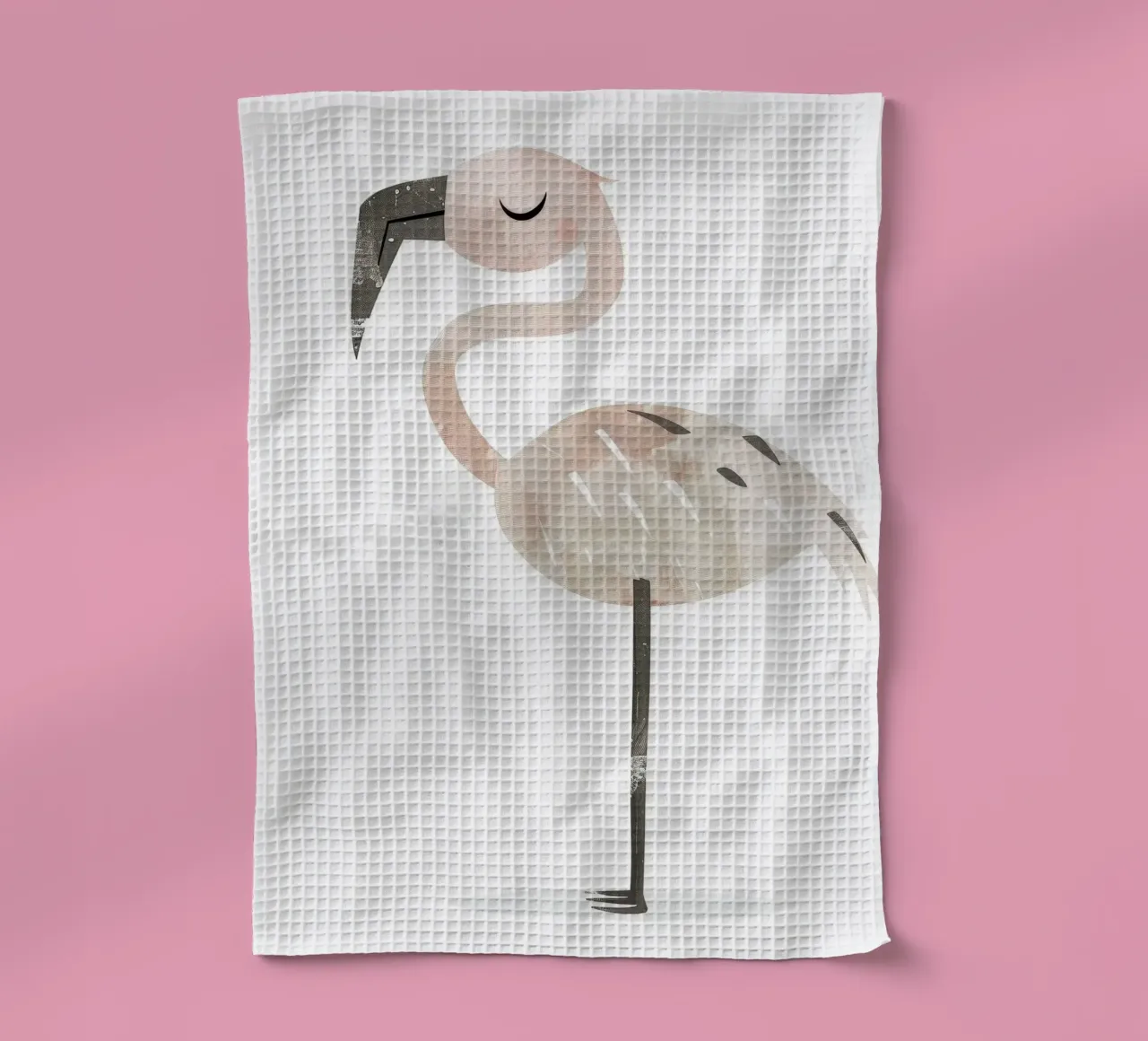 Flamant gracieux dans un rêve d'aquarelle torchon de DesignDoodle