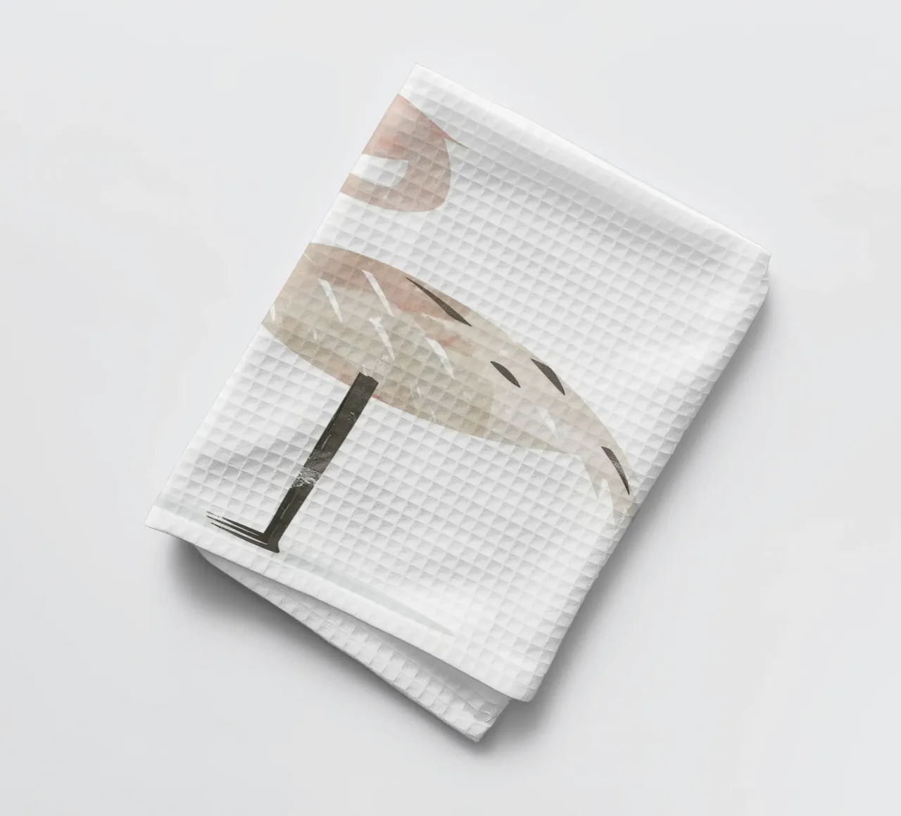 Flamant gracieux dans un rêve d'aquarelle torchon de DesignDoodle