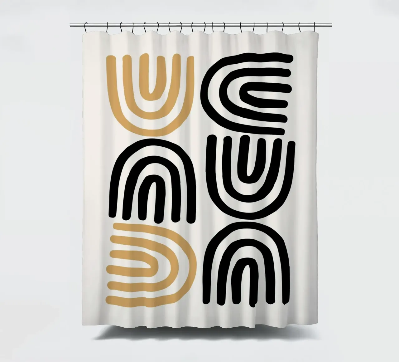 Abstract Geometric Minimal shower curtain by Casa Calm