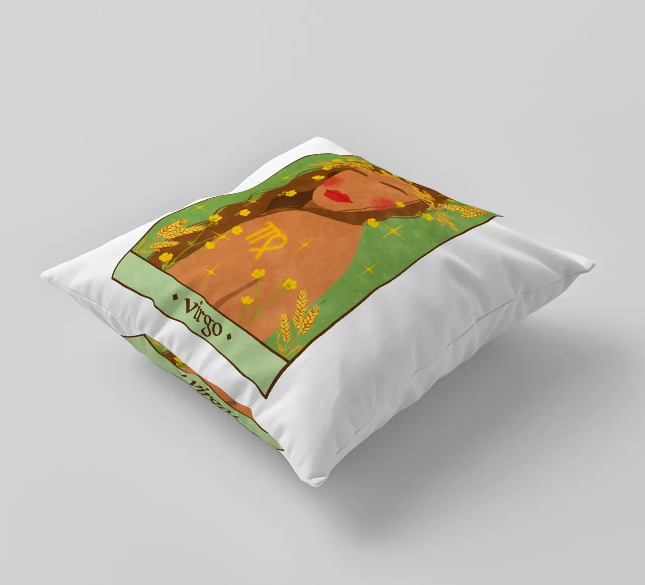 Virgo - Zodiac Sign decorative cushion by Illustration Raissa Oltmanns