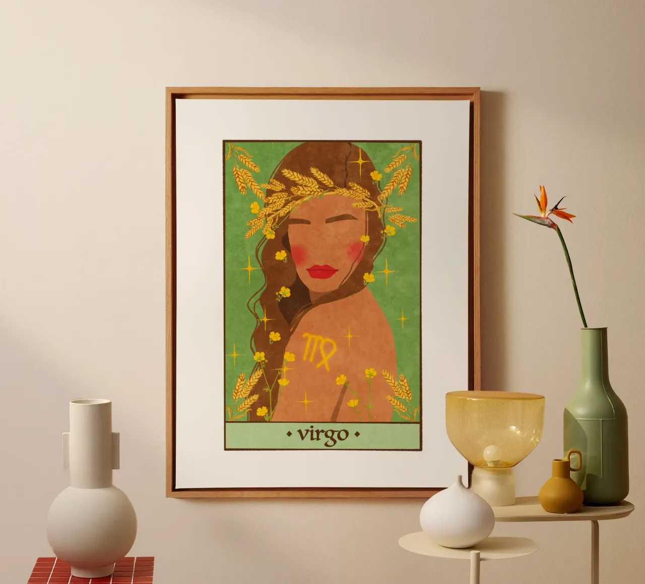 Maagd - Dierenriemteken canvas van Illustration Raissa Oltmanns