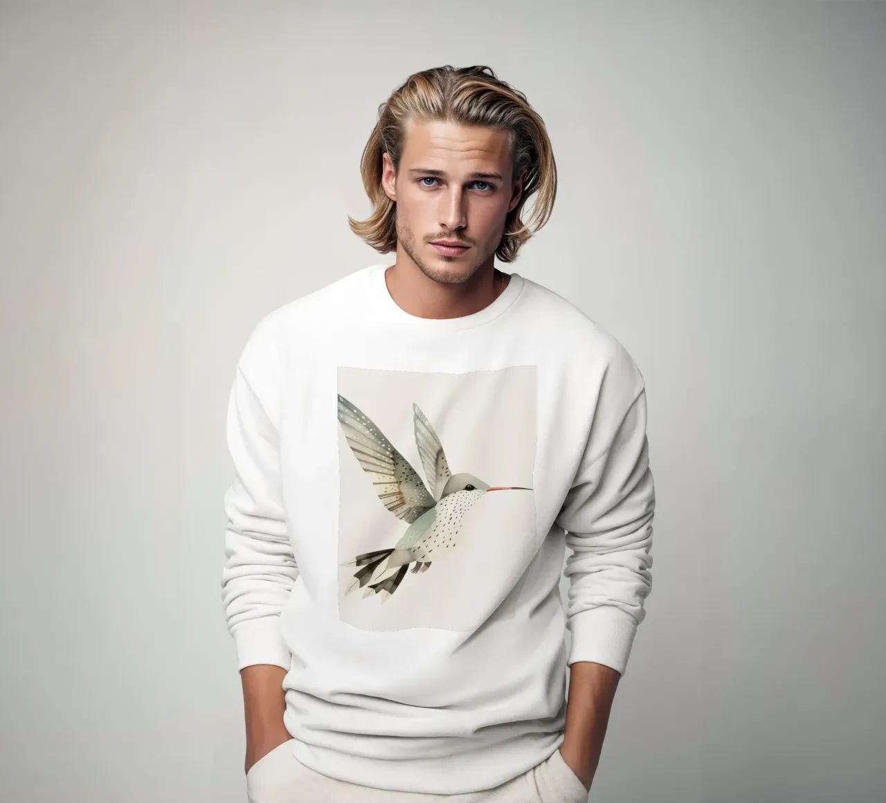 Delicado colibrí en vuelo sudadera de DesignDoodle