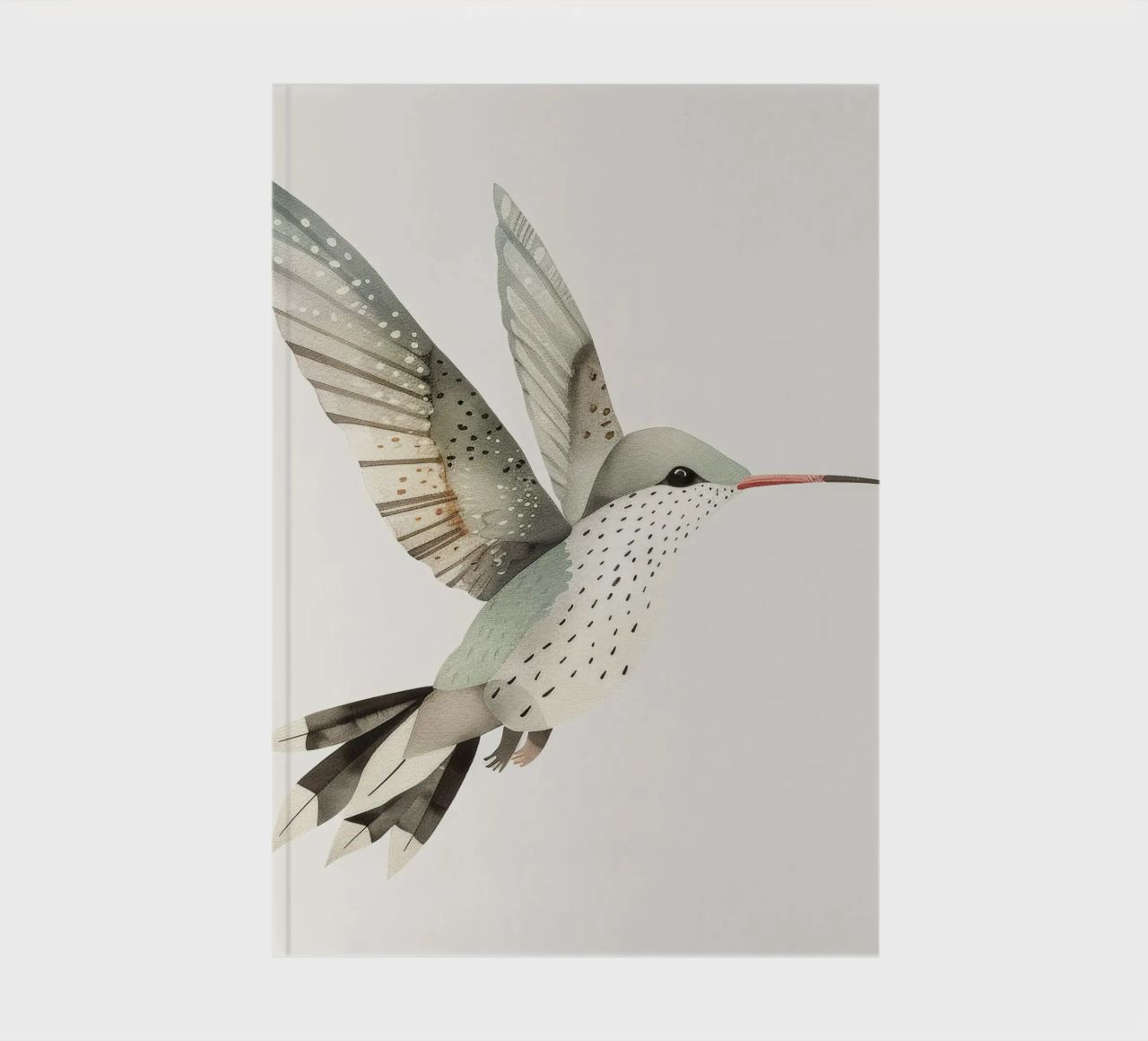 Delicate Hummingbird in Flight notebook by DesignDoodle