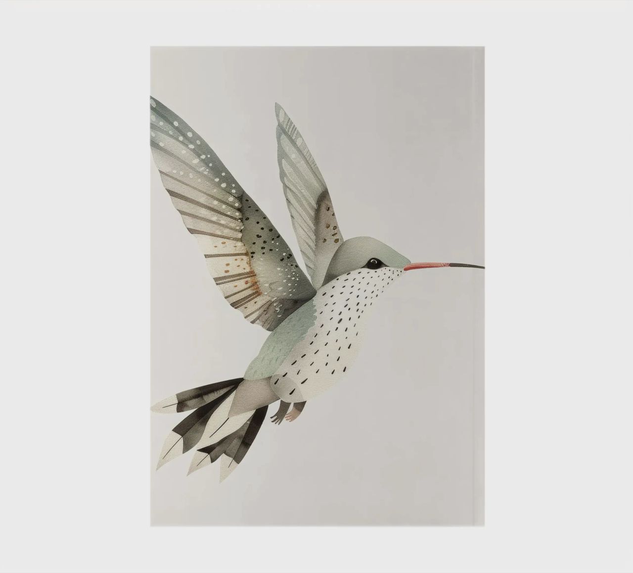 Delicate Hummingbird in Flight notebook by DesignDoodle